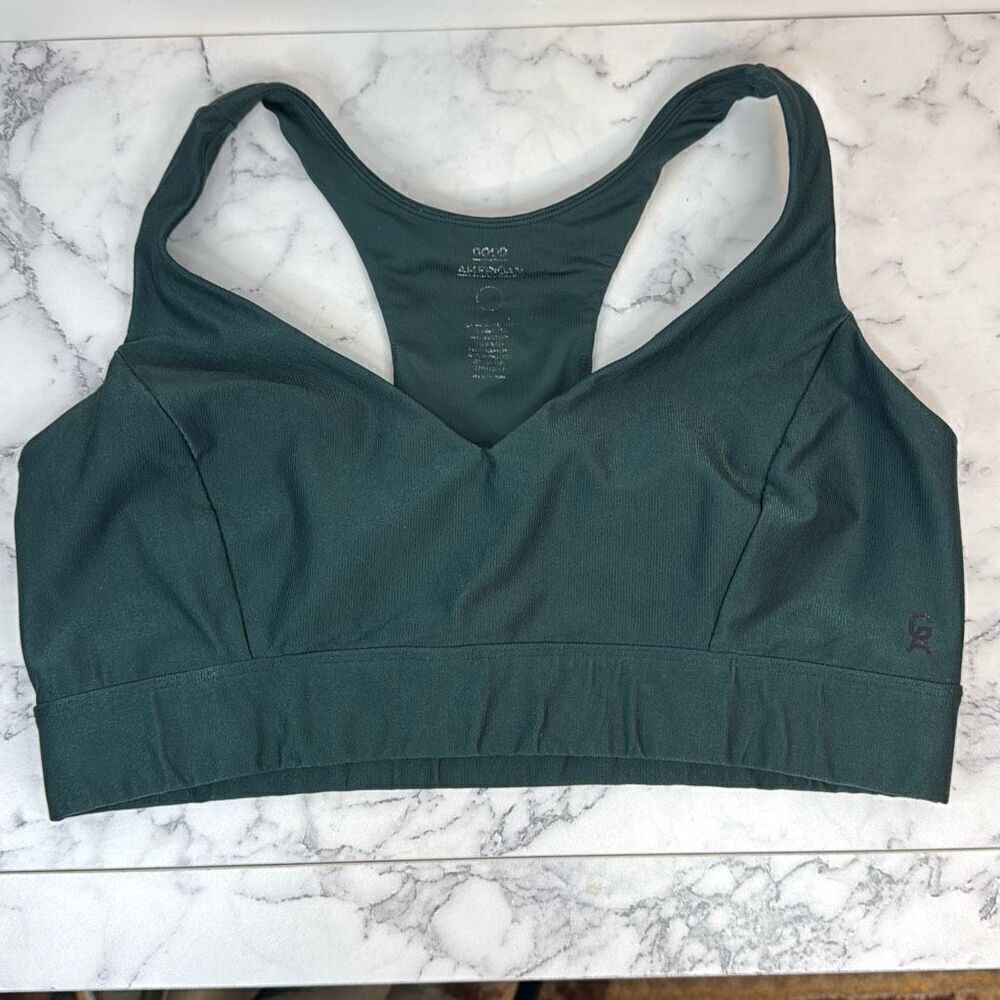 Good American Forest Green Sports Bra 5/2X